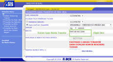 cara mengisi keterangan berita transfer i-banking bca